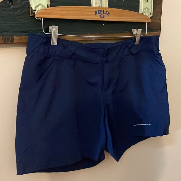 Columbia Navy Blue PFG Omni-Shade Nylon Shorts Size Large - Picture 6 of 16